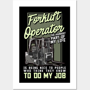 Forklift Operator - Fun Humour Forklift Driver Posters and Art